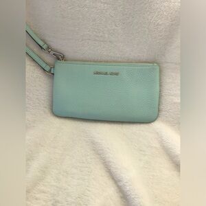 Michael Kors Loght Mint Green Wristlet